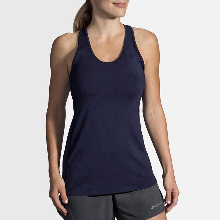 Brooks Pick-Up Australia - Women's Running Tank Top - Blue (094386-VYM)